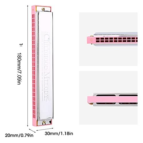 Harmonica pour Enfants, 24 Trous clé de C Métal Harmonica Bouche Orgue Enfants Jouet Harmonicas (Rose) - Les Beatles, Paul McCartney, John Lennon, RIngo Starr, George Harrison Harmonica pour Enfants, 24 Trous clé de C Métal Harmonica Bouche Orgue Enfants Jouet Harmonicas (Rose) – Image 4