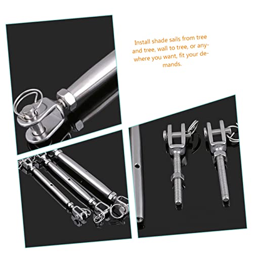 CHILDWEET Tensor para cable de acero con cuerpo cerrado y quijada, acero inoxidable para cuerda, antena y cadena miniatura 6