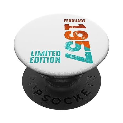1957 Edición Limitada 1957 Febrero 1957 Año 1957 Retro 1957 PopSockets PopGrip Intercambiable