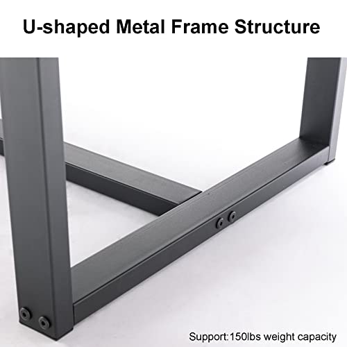 Sospiro 72 Inch Wood Dining Table For 6 To 8, Industrial Farmhouse Kitchen Table With Steel Legs Metal Frame, Rustic Rectangular Kitchen & Dining Room Table For Home Furniture, Brown #TOP5