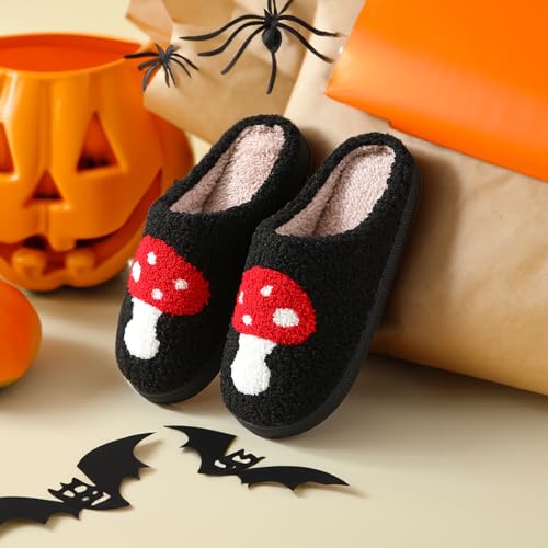 Image of Halloween Christmas Slippers Holiday Slipper House Shoes Home Slipper for Women Fuzzy Outdoor Indoor Bedroom Slippers