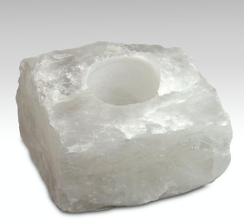 Clear Quartz Crystal Tea Light Holder