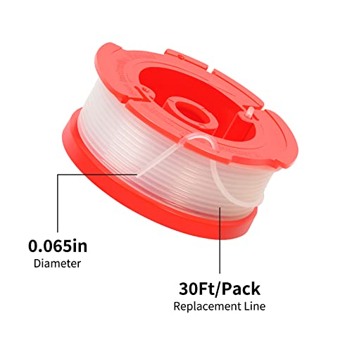 Generep Weed Eater Spool Compatible with Craftsman,30 Feet/0.065 Inch Line String Trimmer Generic Autofeed System Replacement Spool CMZST065& CMZST0653 (6 Spool,1 Cap,1 Spring)