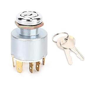 Ignition Switch Controls with 2 Keys 12V Universal Ignition Key Switch 12V Ignition Switch Universal 12V 4 Position Ignition Switch Lock Keys for Car Motorcycle Bike Boat