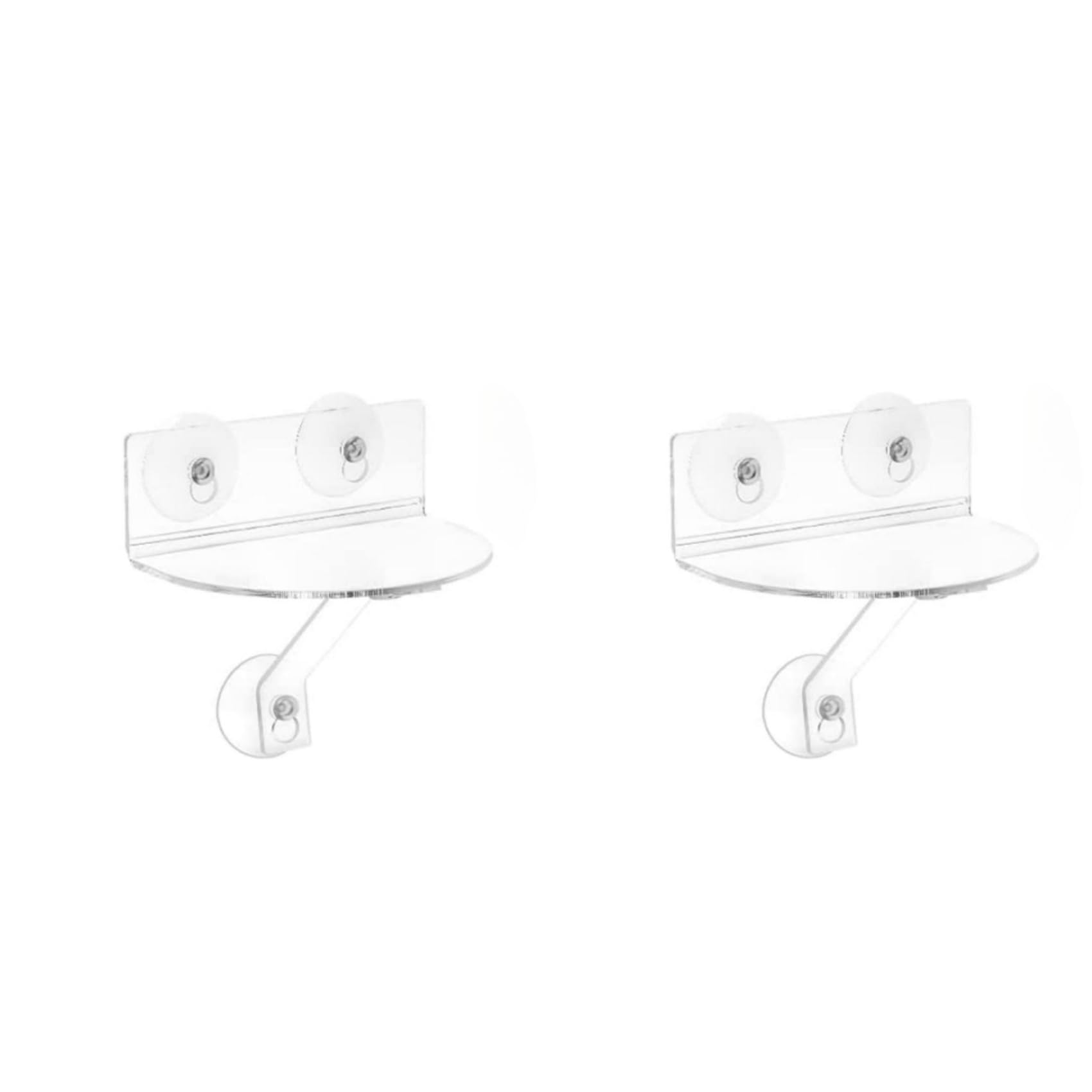 Aundhegrtt 2X Clear Acrylic Window Plant Shelves with Suction Cups,for Plants, Camera, Picture Frame for Indoor/Outdoor