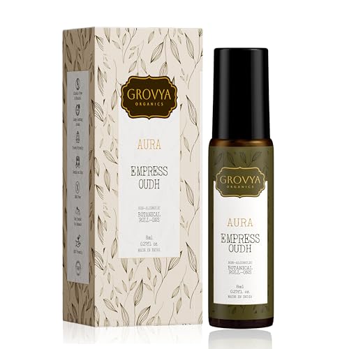 Image of Aura Empress Oudh Roll-On | Long-Lasting Natural Perfume Oil | Alcohol-Free, Skin-Friendly & Chemical-Free Fragrance for Men & Women | 8ml