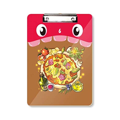 Porte-bloc A4 anti-taches pour recettes de pizza et comptoir de thé