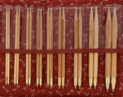 Seeknit Circular Knitting Needles Set, Bamboo, red, Mittelgroße/Große - Image 4