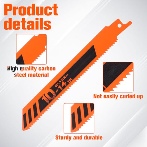 Zelphvt 6-Inch 14TPI Sawzall Blades