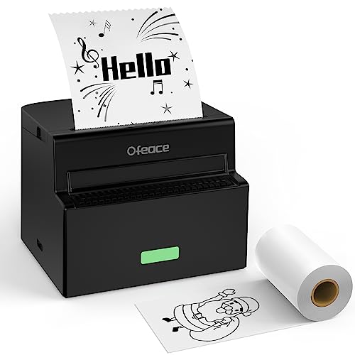 Ofeace Mini Pocket Printer, Sticker Printer, 200Dpi Inkless Thermal Printer, Wireless Bluetooth Printer With Android Ios For Retro-Style Photos/Receipts/Notes/Lists/Label/Memo/Qr Codes #TOP2
