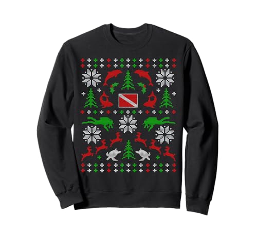 Scuba Diving Dive Ugly Christmas Sweater Diver Shirts Felpa