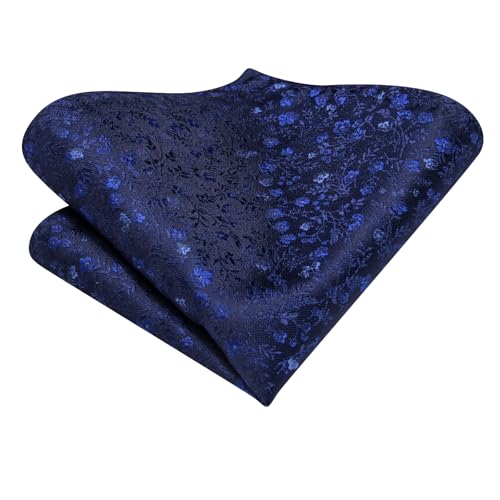 Image of Hi-Tie Men 63inches Tie Set Extra Long Necktie Paisley Tie Pocket Suqare Cufflinks Big and Tall Men Tie