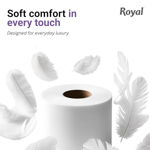 Image of Royal Toilet Tissue Paper Roll | 800 Pulls (200 x 4 Rolls) | Tissue Paper Roll, Toilet Paper Roll 2-Ply Soft & Strong Bathroom Tissue | Highly Absorbent & Hygienic Toilet Paper
