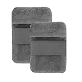 2 Piezas Removedor Arena Playa Suave Bolsas Quitar Arena Playa, Reutilizables Guantes Limpiador de Arena de Playa Portátil Almohadilla Quitaarena Cepillo para Sand Removal