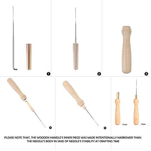 image for Needle Felting Kit - Felting Wool Roving 40 Color Tools Set - Felting 