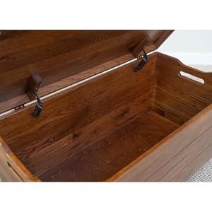 42” Wooden Storage Chest – Handmade Amish Hope Chest – Storage Trunk w/Anti-Slam Hinges – Solid Wooden Chest w/Handles – Clothing, Keepsake & Blanket Chest (Rustic Hickory Wood, Asbury Stain, 42”) 42 Wooden Storage Chest–Handmade Amish Hope Chest–Storage Trunk wAnti Slam Hinges–Solid Wooden Chest wHandles–Clothing Keepsake Blanket Chest Rustic Hickory Wood Asbury Stain 42