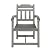 VEVOR Outdoor HIPS Patio Dining Set, 5 Pieces Patio Table and Chairs Set, All Weather Garden Square Furniture Table Sets, Patio Conversation Set, for Lawn, Deck, Backyard, Poolside, Light Gray