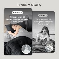 Bedsure Queen Comforter Set - 7 Pieces Reversible Black Bedding, Queen Size Bed Set for All Seasons, Bed in a Bag with Down Alternative Comforter, Sheets, Pillowcases & Shams — image 2