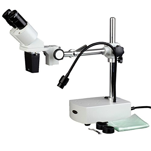 amscope se400-led Jumelles 10 x LED Microscope stéréo Perche Bras avec lampe col de cygne