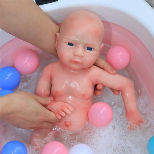 Muñeco bebe realista silicona 18.5 pulgadas miniatura 6