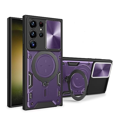 Coque de protection premium Samsung S22 violet foncé armure métallisée