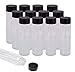 KAHEIGN 13 Pièces Bouteilles de Jus en Plastique PET Transparent, 13,6 Oz (400 Ml) Bouteilles à Boisson Vides Pour Smoothie Avec Couvercles Pour Boissons Maison au Lait et Au Jus D'eau