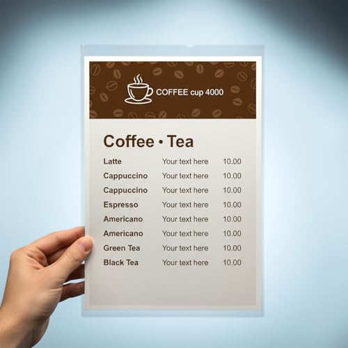 12 PCS 11 x 17 Rigid Print Protectors Hard Plastic Sheet Protector, Clear Heavy Duty Top Loading Menu Holder Poster Sleeves Page Protectors Frames Holder for Magazine Photo Paper Poster Prints - Thumbnail 4