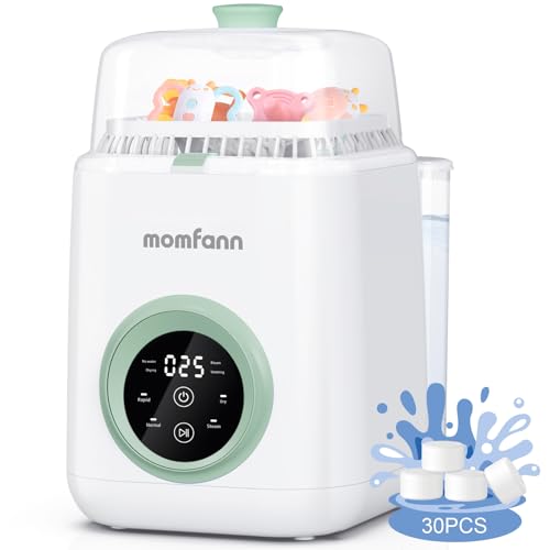 Image of MOMFANN 19 Min Bottle Washer, Quick Wash, Sterilizer and Dryer - All-in-One Cleaner, Bottles, Pump Parts and Baby Accessories, Ideal Gift for New Parents