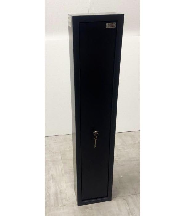 Armadio Portafucili in Acciaio, 2 Posti, con Vano Porta Oggetti, 25x15x125 cm