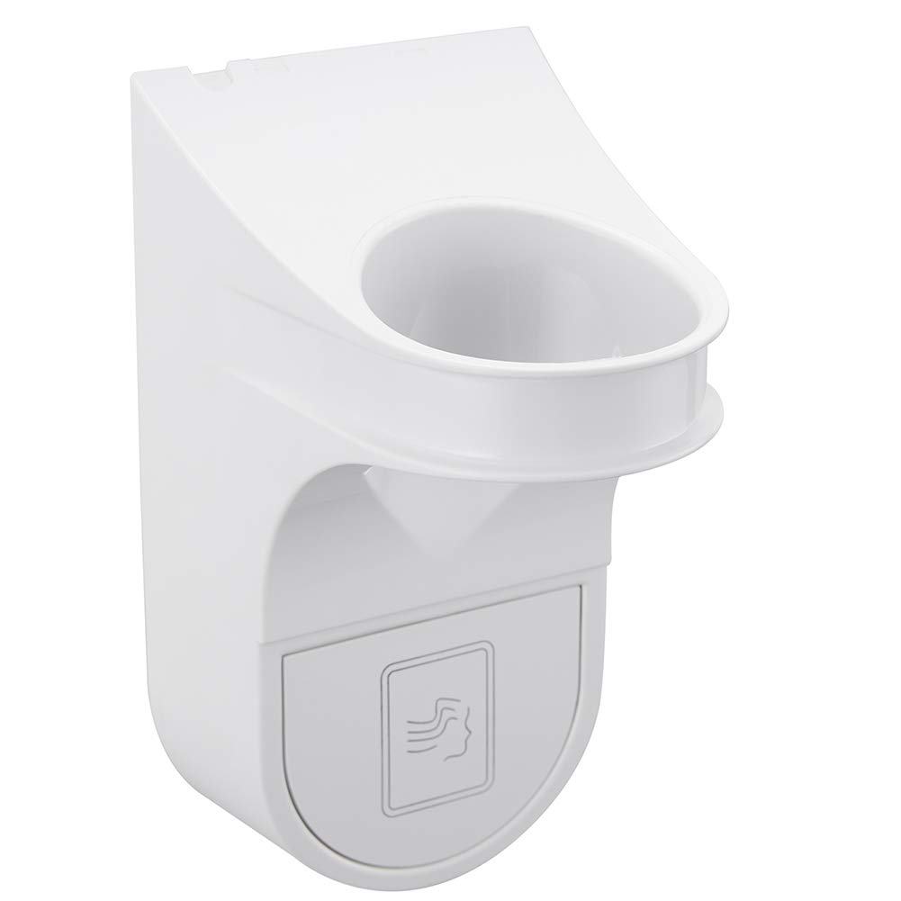 Bakaji Asciugacapelli da Parete Muro Phon Asciuga Capelli Bagno Potenza 1600W 2 velocità selezionabili Colore Bianco e Silver per Casa Hotel con beccuccio
