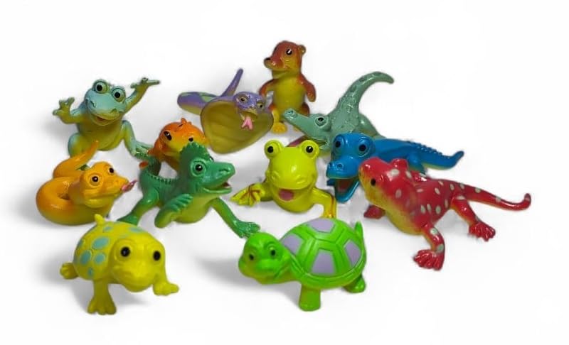 Image of Small Kids Sea & Wild Animal Toys Sets for Fun, Educational, Spark Imagination and Learning (Multi Choice Sets) (Crocodiles & Frogs) 12pcs