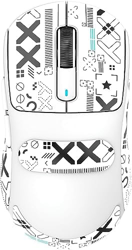 ATTACK SHARK X3 Lightweight Wireless Gaming Mouse with Tri-Mode 2.4G/USB-C Wired/Bluetooth,26K DPI, PAW3395 Optical Sensor,Kailh GM8.0 Switch,5 programmable Buttons for PC/Win/Mac(White+Stickers)