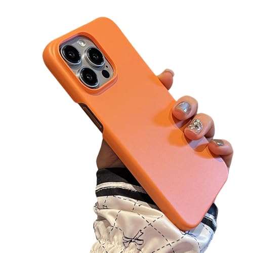 Coque orange pour iPhone 15 sans cadre idéale au quotidien urbain