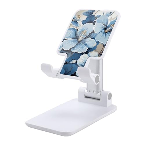 Support téléphone hibiscus bleu réglable, l'idée cadeau déco et utile pour bureau et iPhone 16