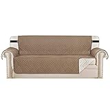 H.VERSAILTEX Reversible Sofa Slipcover Furniture Protector Water Resistant 2 Inch Wide Elastic Straps Sofa Cover Couch Covers Pets Kids Fit Sitting Width Up to 66