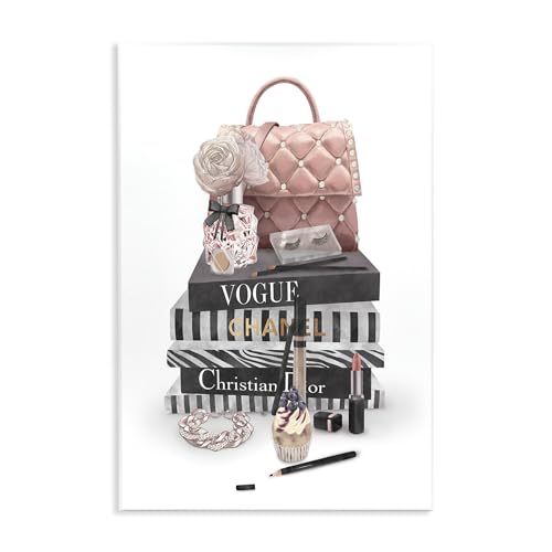 Stupell Industries 'Fashion Bookstack Accessories', Wall Plaque Art, 13 x 19 Inches, Easy to Hang and Sturdy, Made in USA, by Ziwei Li