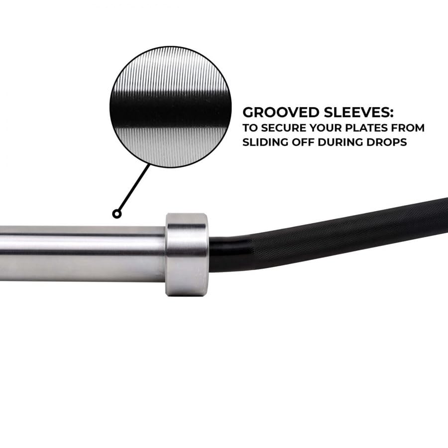 Professional Buffalo Cambered Barbell, 8ft 55lb Olympic Barbell for Powerlifting Bench Press and Squat, Curved Bar for 32MM 2000 lbs Weight Capacity 190K PSI, Weight Bar Fit 2" Weights - Image 6