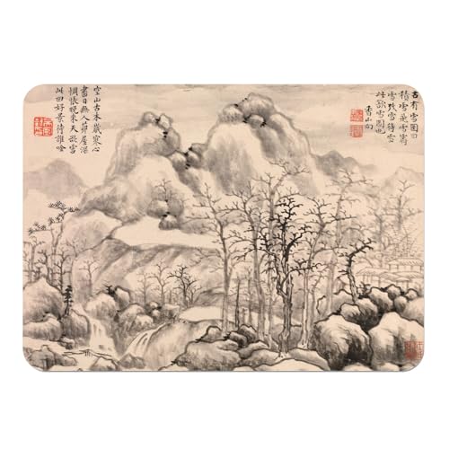 Lot de 4 sets de table en liège estampe japonaise vintage