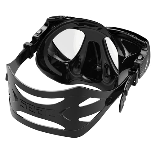 SEAC Clear – Máscara de buceo de silicona con doble lente y tratamiento antifog miniatura 4
