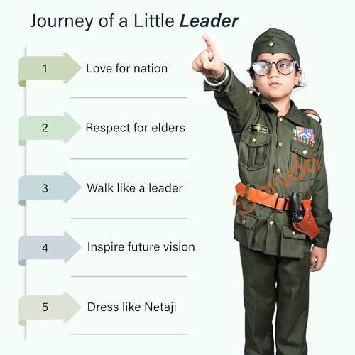 Image of Sarvda Kids Fancy Dress Costume Set | Police, Army Soldier, Pilot, Doctor, Subhash Chandra Bose & Community-Helper Outfit for Boys & Girls