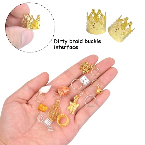 zalati Dreadlock Beads 238pcs Jewellery Cuffs Aluminium Adjustable Metal with Storage Box for Hair Styling DIY - Multi-Style - Image 4
