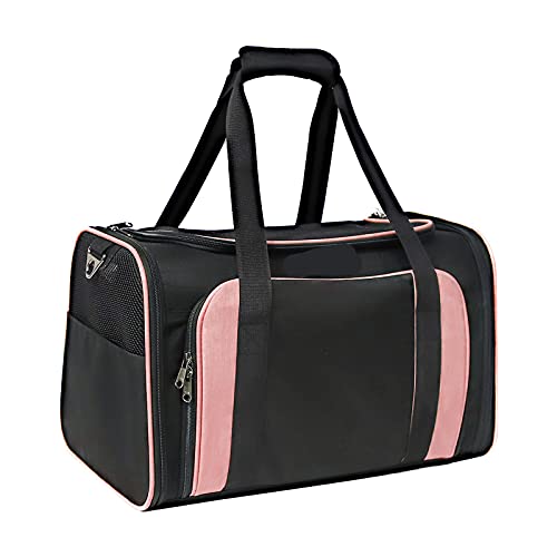 Sac pour chat portable à double extension | Modèle rose pliable et aéré - 2