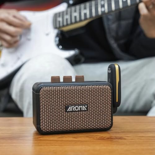 Aroma-AG-04 Alto-falante Portátil Mini Amplificador, Áudio Bluetooth, Acessórios Guitarra Elétrica,
