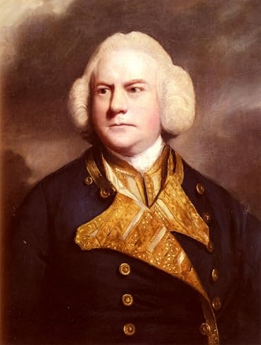 Toile Affiche de Peinture Portrait Amiral Cotes Joshua Reynolds Tableau Art Mural