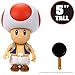 THE SUPER MARIO BROS. MOVIE - 5 Inch Action Figures Series 1 – Toad Figure with Frying Pan Accessory