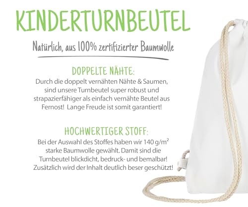 Kinderbeutel 25 Stück 21 x 29 cm – Kleine Gastgeschenke Baumwollbeutel - Tote Bag Basteln Kindergarten - Kordelzug Stofftasche, Beutel, Jutebeutel OEKO-TEX® geprüft - Stoffbeutel Sack zum gestalten