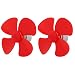 Aexit 2Pcs DC Electrical equipment 1.5V 2000RPM High Torque Motor 4 Vanes 80mm Dia Plastic Propeller Red