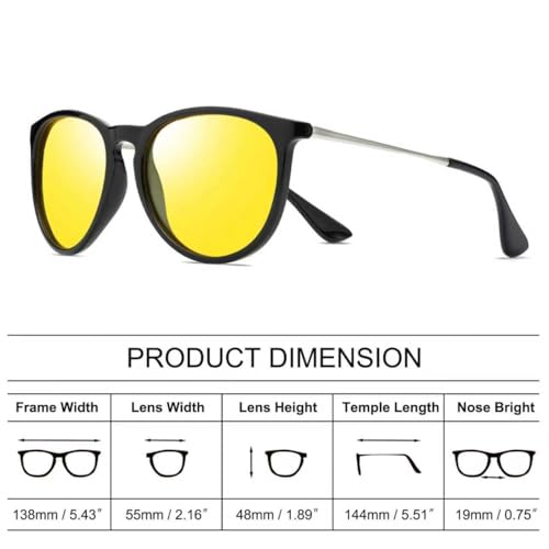 Image of HAOLOTA Night Vision Glasses for Driving Anti Glare, Polarized Nighttime Safety Glasses for Women Men UV400 Protection