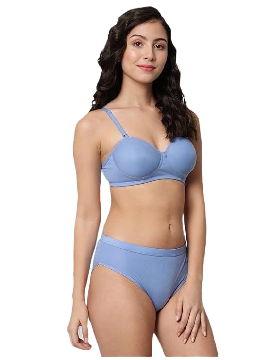 Lunavibe Women Bra Panty Set |Stylish Cotton Lingerie Combo for Girls | Comfortable & Breathable Innerwear | Trendy Bra Panty Set in Elegant Colors | Premium Soft Fabric Underwear for Women-image-20