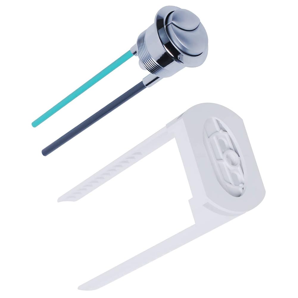 Botón de inodoro cromado de doble descarga, placa trasera de repuesto y botones de descarga dobles compatibles con Geberit Impuls 250 para inodoro estándar ideal
